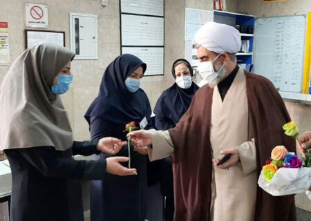 حضور امام جمعه بویین زهرا در بیمارستان و تقدیر از تلاشهای ماندگار کادر درمان